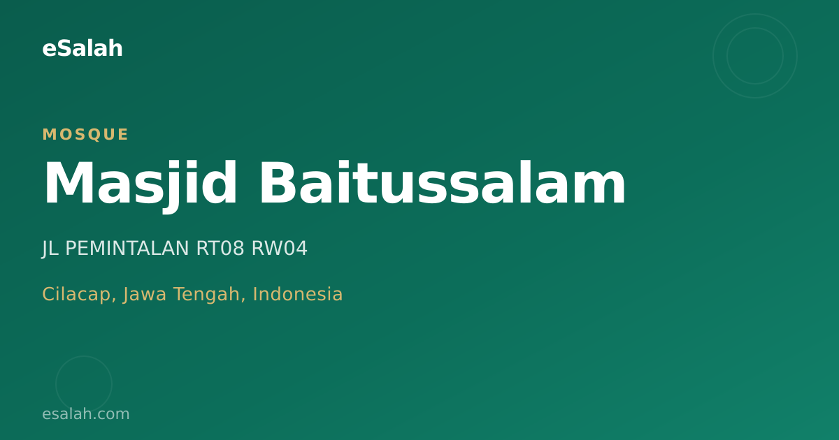 Cilacap Berjalan Bersama Masjid Jami Baitussalam